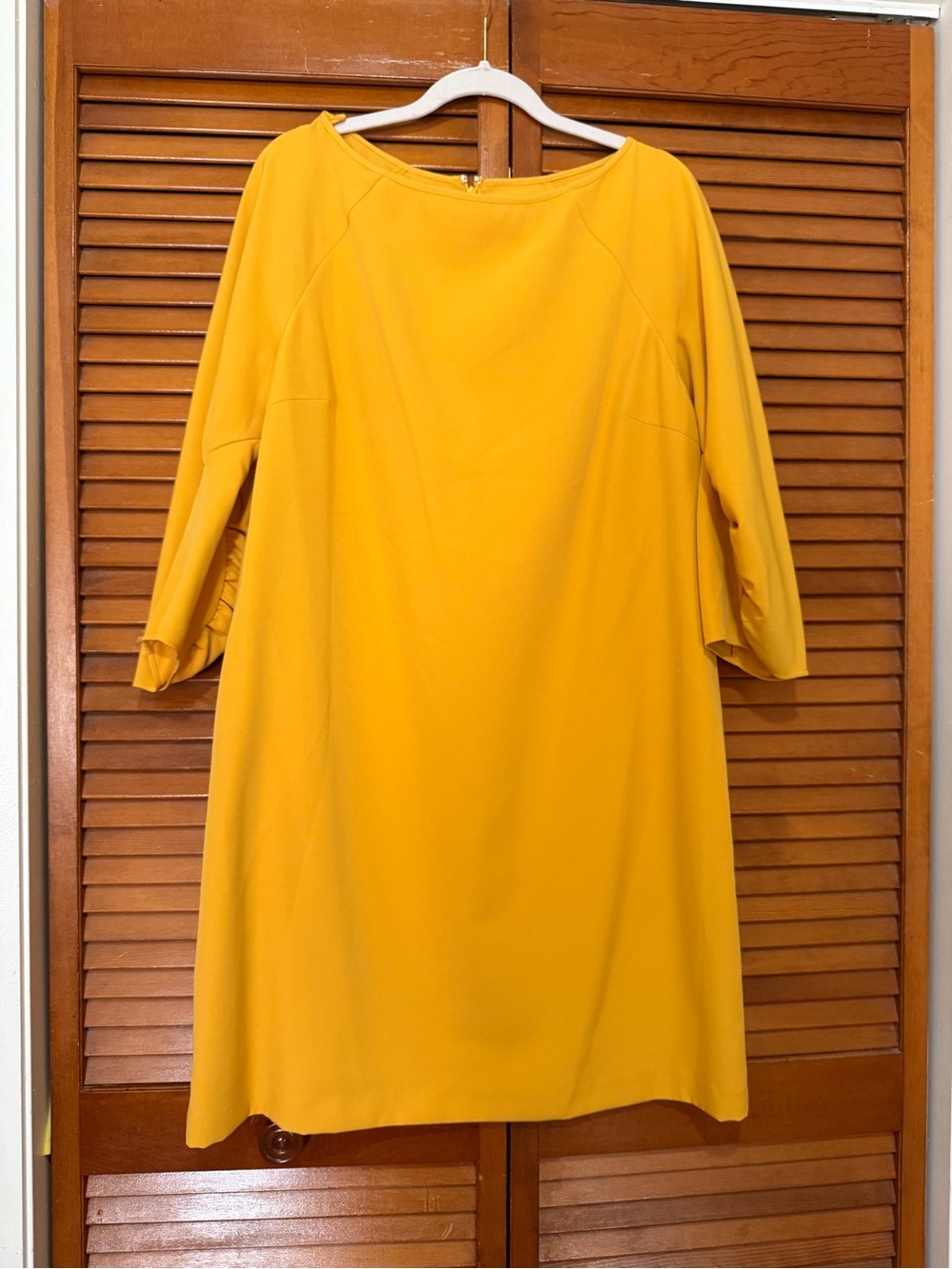 Preston & York NWOT, Size 14 Mustard Yellow Midi Shift Dress